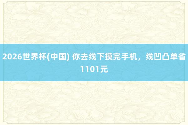 2026世界杯(中国) 你去线下摸完手机，线凹凸单省1101元