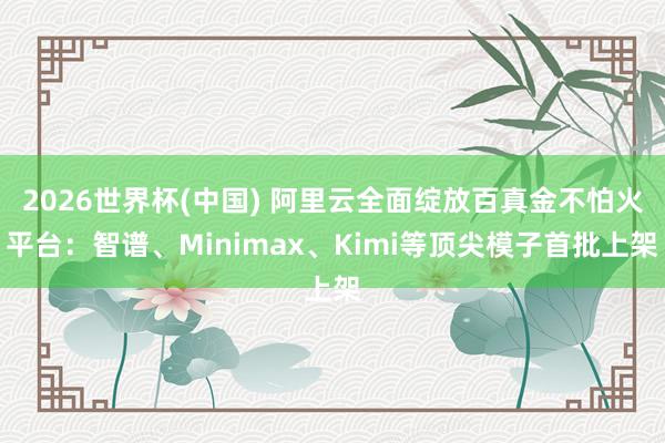 2026世界杯(中国) 阿里云全面绽放百真金不怕火平台：智谱、Minimax、Kimi等顶尖模子首批上架