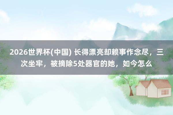 2026世界杯(中国) 长得漂亮却赖事作念尽，三次坐牢，被摘除5处器官的她，如今怎么