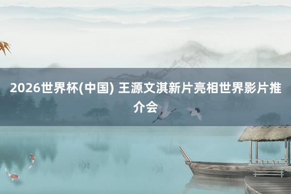 2026世界杯(中国) 王源文淇新片亮相世界影片推介会