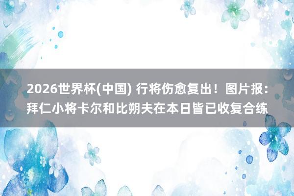 2026世界杯(中国) 行将伤愈复出！图片报：拜仁小将卡尔和比朔夫在本日皆已收复合练