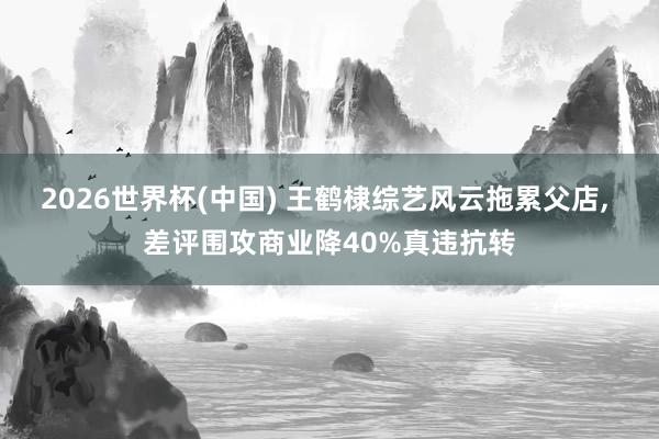 2026世界杯(中国) 王鹤棣综艺风云拖累父店， 差评围攻商业降40%真违抗转
