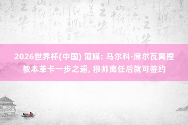2026世界杯(中国) 葡媒: 马尔科·席尔瓦离捏教本菲卡一步之遥， 穆帅离任后就可签约