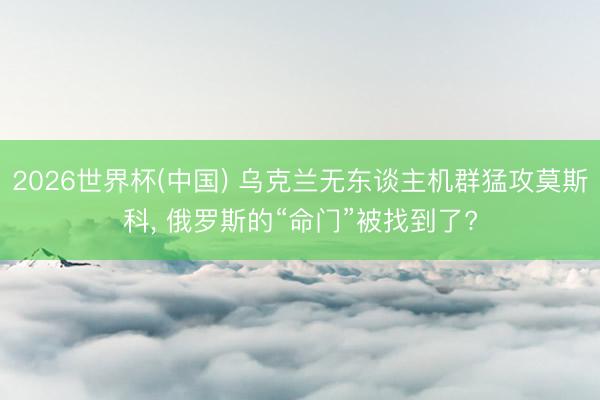 2026世界杯(中国) 乌克兰无东谈主机群猛攻莫斯科, 俄罗斯的“命门”被找到了?